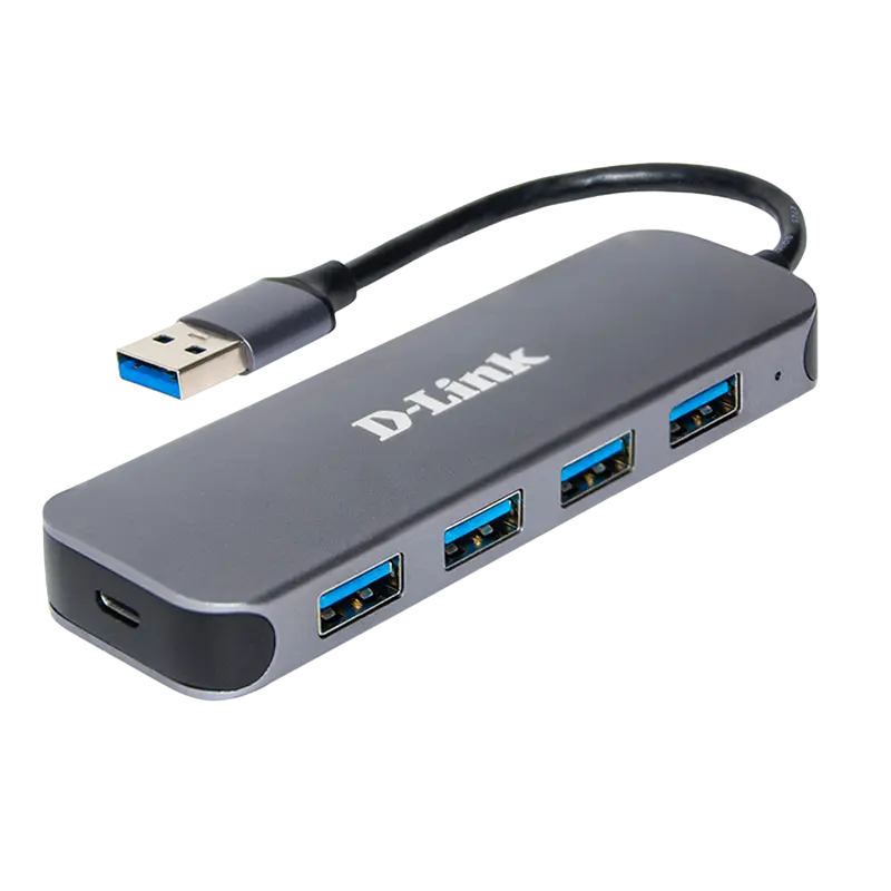 USB 3.0 Hub 4-port D-link "DUB-1341/C2A", (4xUSB3.0, 1xMicroUSB for Power Adapter)