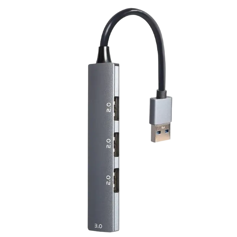 USB 3.0 Hub 4-port Output: 1*USB3.0; 3*USB2.0, Gembird "UHB-U3P1U2P3-02", Silver