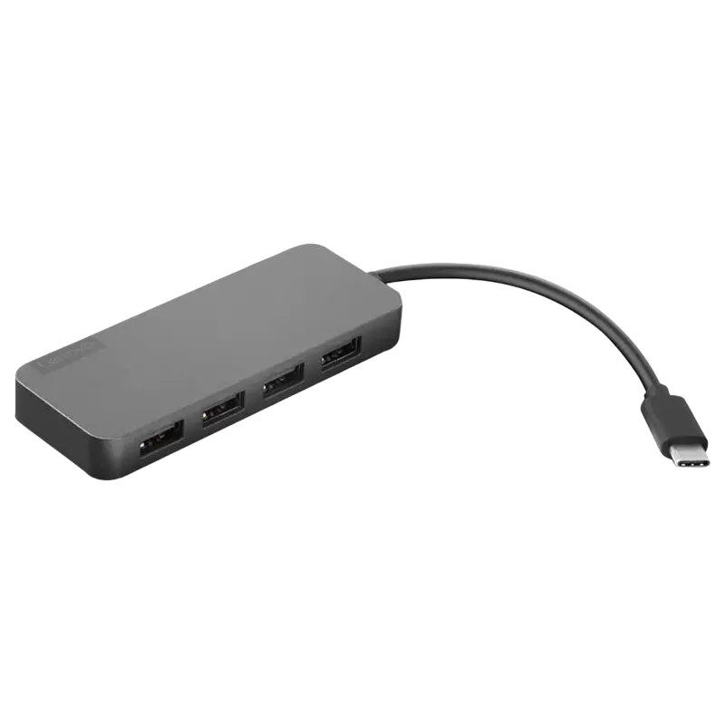 Lenovo USB-C to 4 Port USB-A Hub, Input:USB-C Male , Output:4*USB-A Female (USB3.0), Data rate 5Gbps