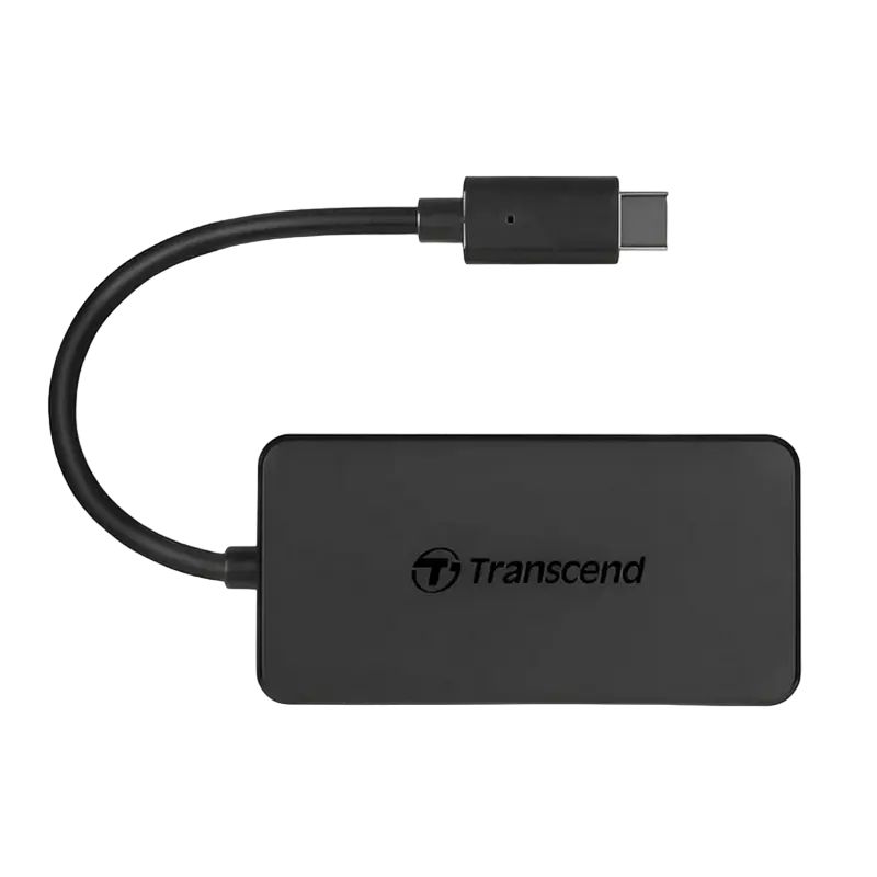 Hub USB Type-C Transcend TS-HUB2C, 4 porturi, Negru