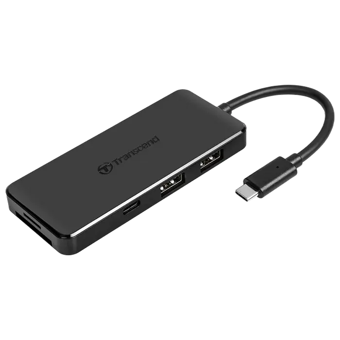 USB Type-C Hub&Card Reader Transcend "TS-HUB5C" (1xUSB-C 3.1, 2xUSB-A 3.0, 1x microSD, 1xSD-Card)