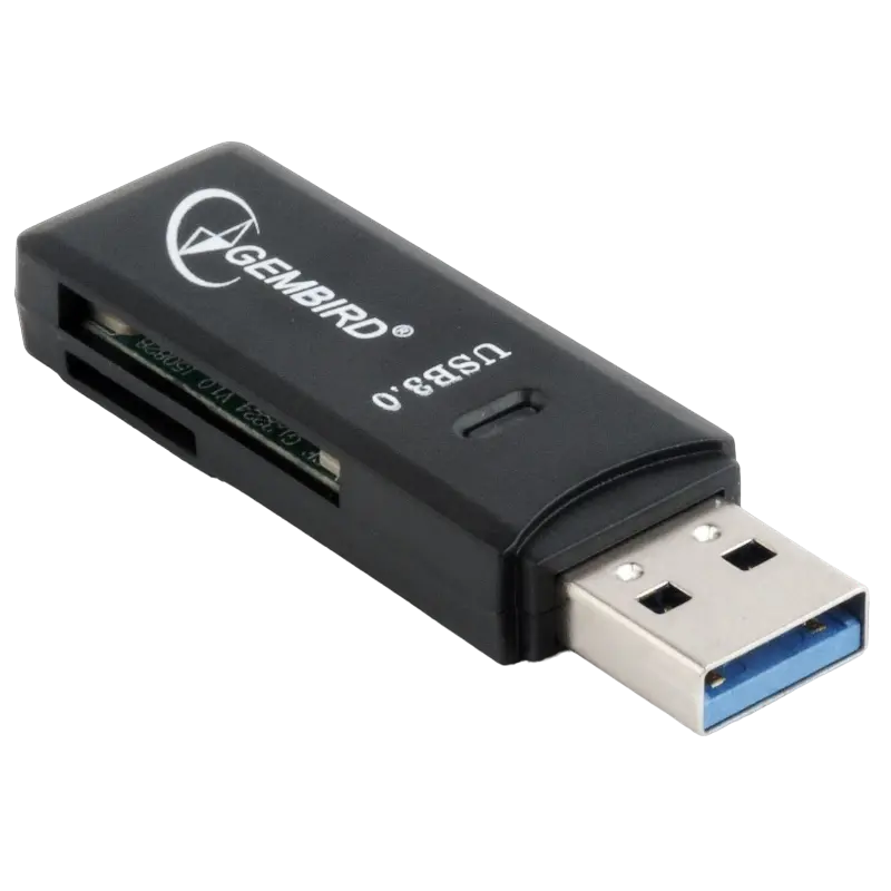 USB2.0/3.0 Card Reader Gembird "UHB-CR3-01", Black, (All-in-1)