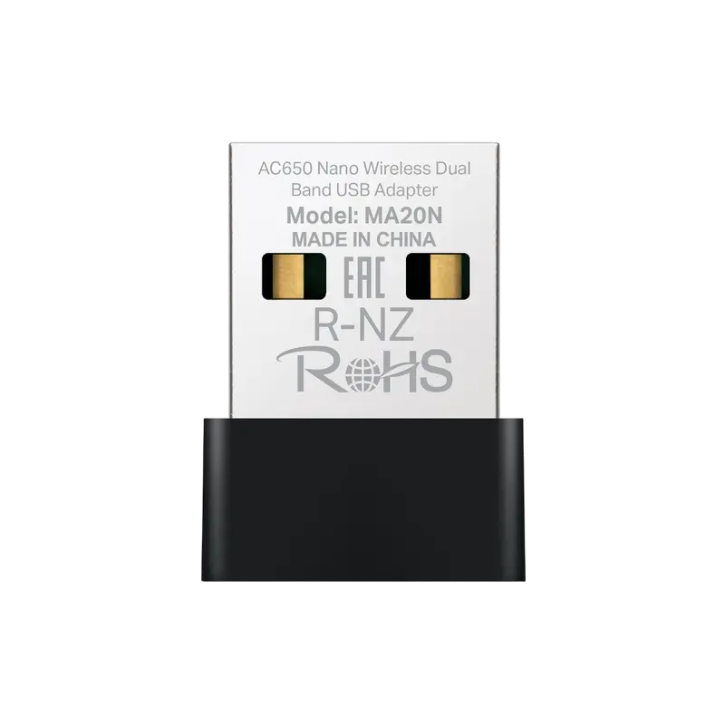 USB2.0 Nano Wi-Fi AC Dual Band LAN Adapter MERCUSYS "MA20N", 633Mbps