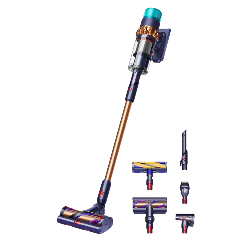 Aspirator vertical Dyson Gen5 Detect Absolute Midnight Blue Copper, fara fir, 70 min, vedere laterală