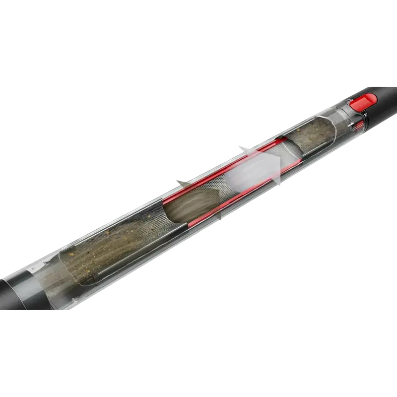 Aspirator vertical Dyson PencilVac Fluffycones, fara fir, ultrasubtire, 30 min, detaliu interfață