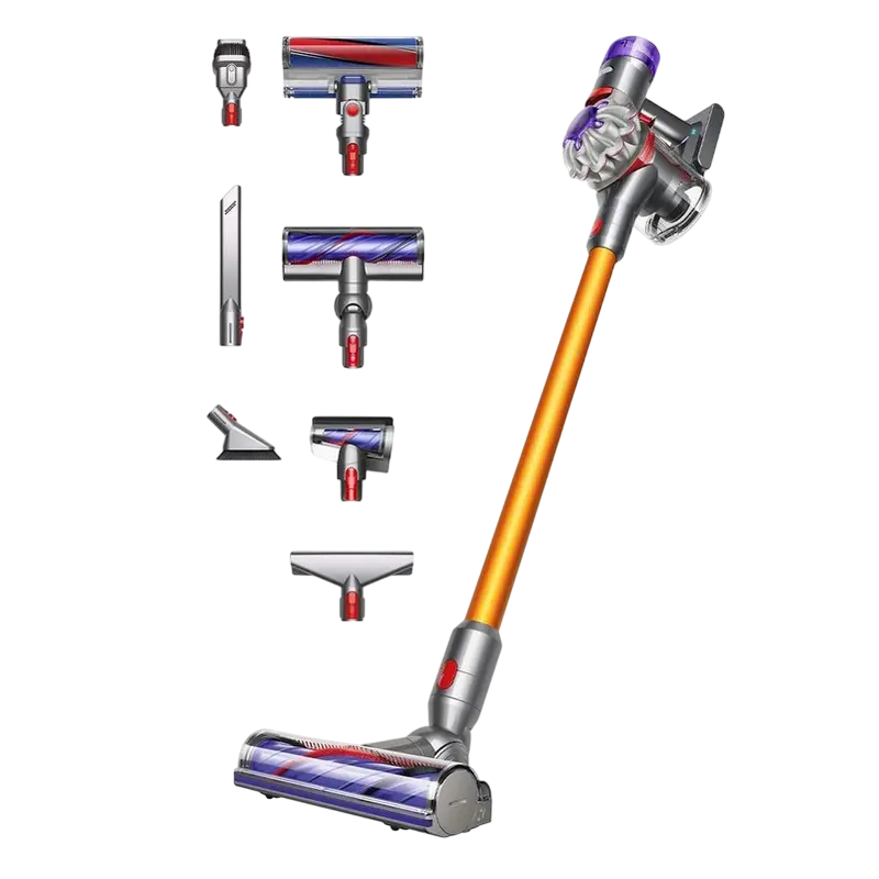 Aspirator vertical Dyson V8 Absolute Gold/Nichel, fără fir, 425 W