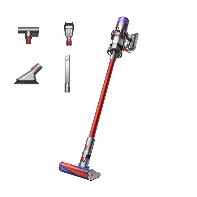 Aspirator vertical Dyson V11 Fluffy Nickel/Red (2023), vedere posterioară
