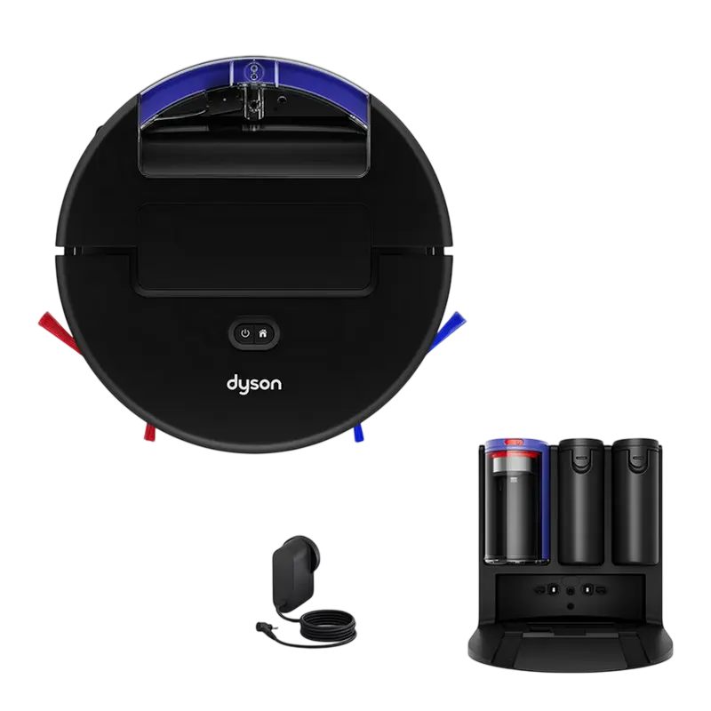 Aspirator robot Dyson Negru cu spalare si Wi-Fi (586183-01), vedere laterală