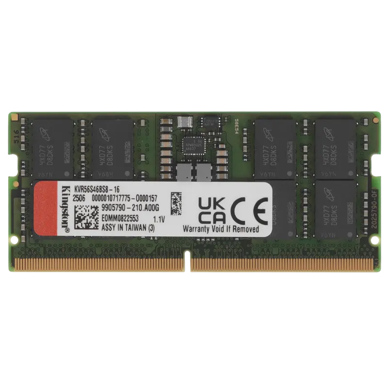 Kingston ValueRAM 16GB DDR5 5600MHz CL46 Black