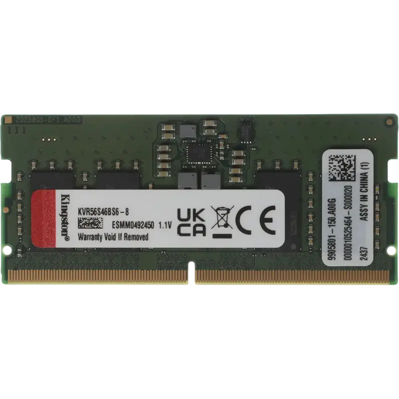 Kingston ValueRAM 8GB DDR5 5600MHz CL46 Black