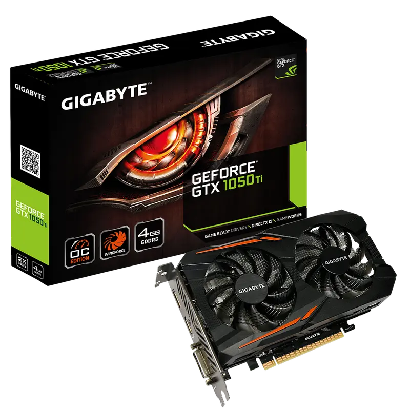 VGA Gigabyte GTX1050Ti 4GB GDDR5 OC (GV-N105TOC-4GD)