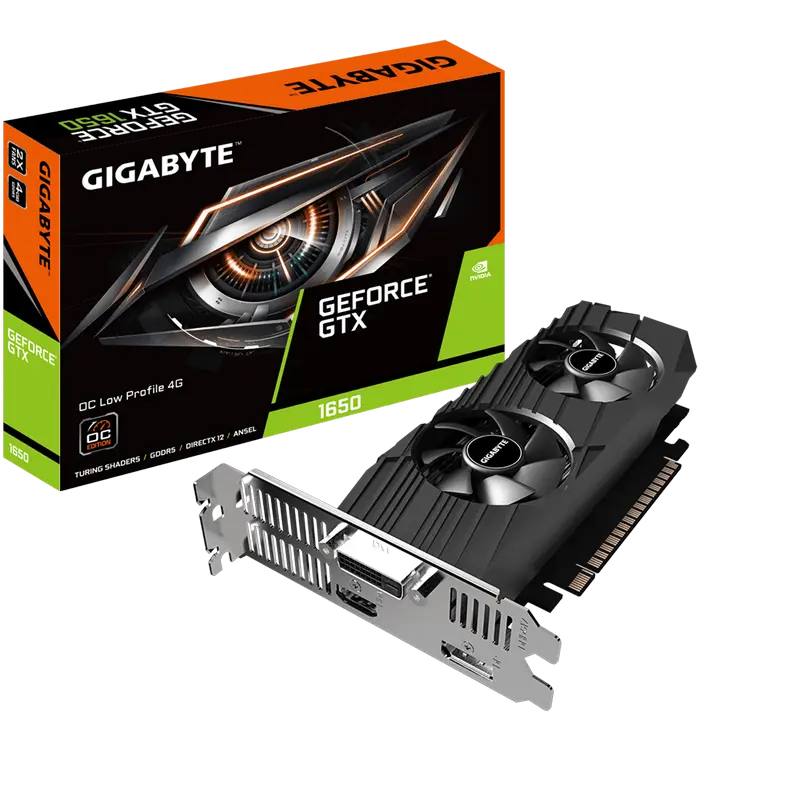 VGA Gigabyte GTX1650 4GB GDDR5 OC Low Profile (GV-N1650OC-4GL)