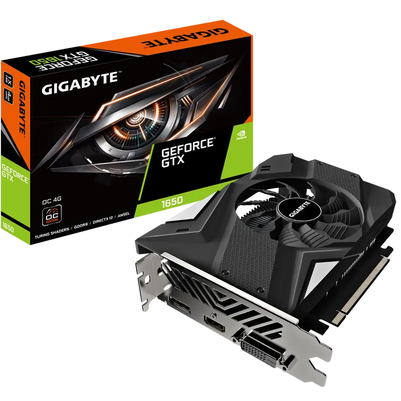VGA Gigabyte GTX1650 4GB GDDR6 OC (GV-N1656OC-4GD)
