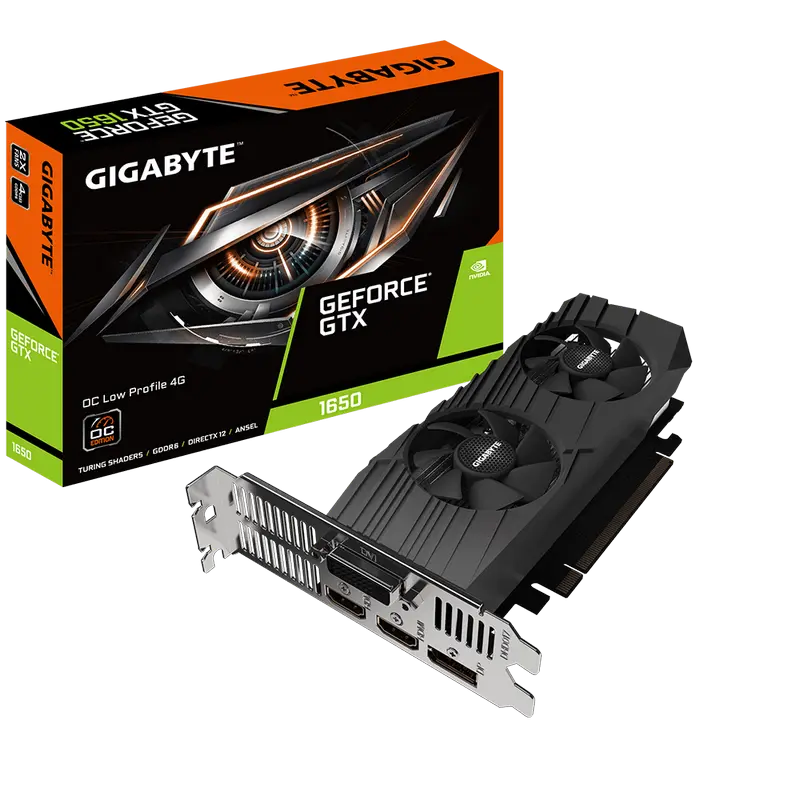 VGA Gigabyte GTX1650 D6 4GB GDDR6 OC Low Profile (GV-N1656OC-4GL)