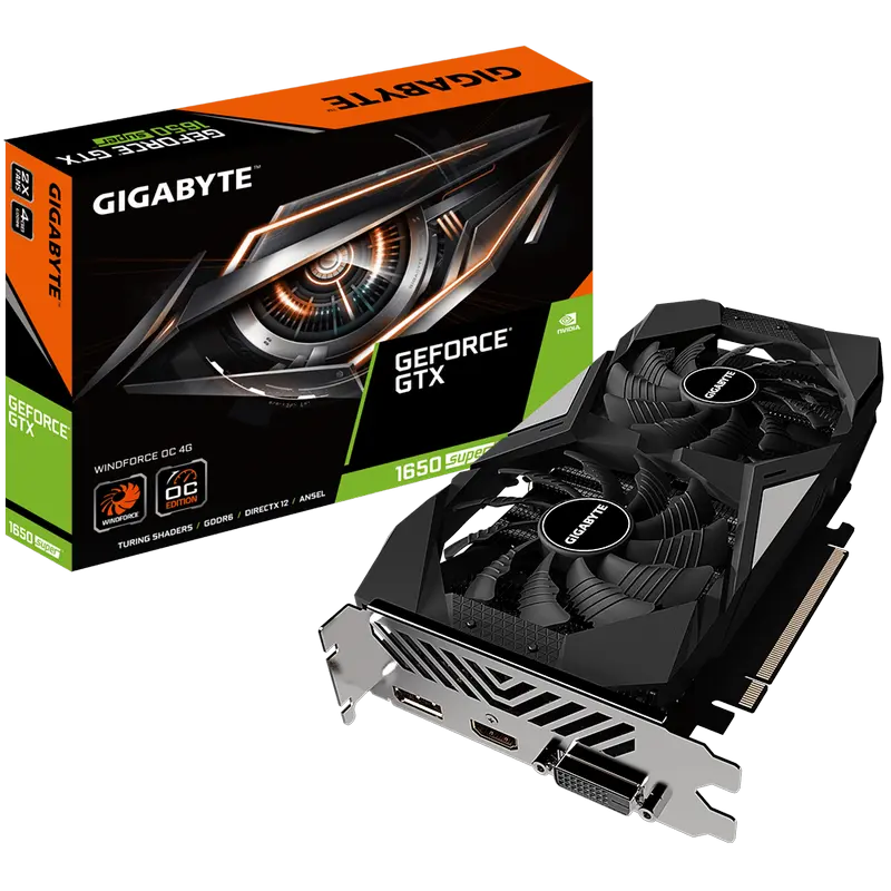 VGA Gigabyte GTX1650 SUPER 4GB GDDR6 WindForce OC (GV-N165SWF2OC-4GD)