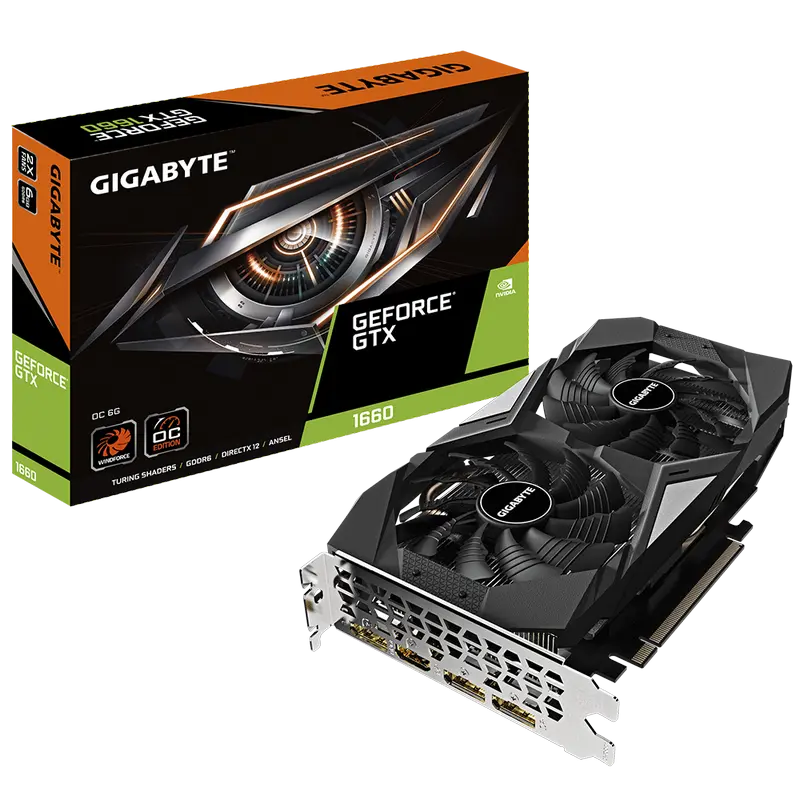 VGA Gigabyte GTX1660 6GB GDDR5 OC (GV-N1660OC-6GD)