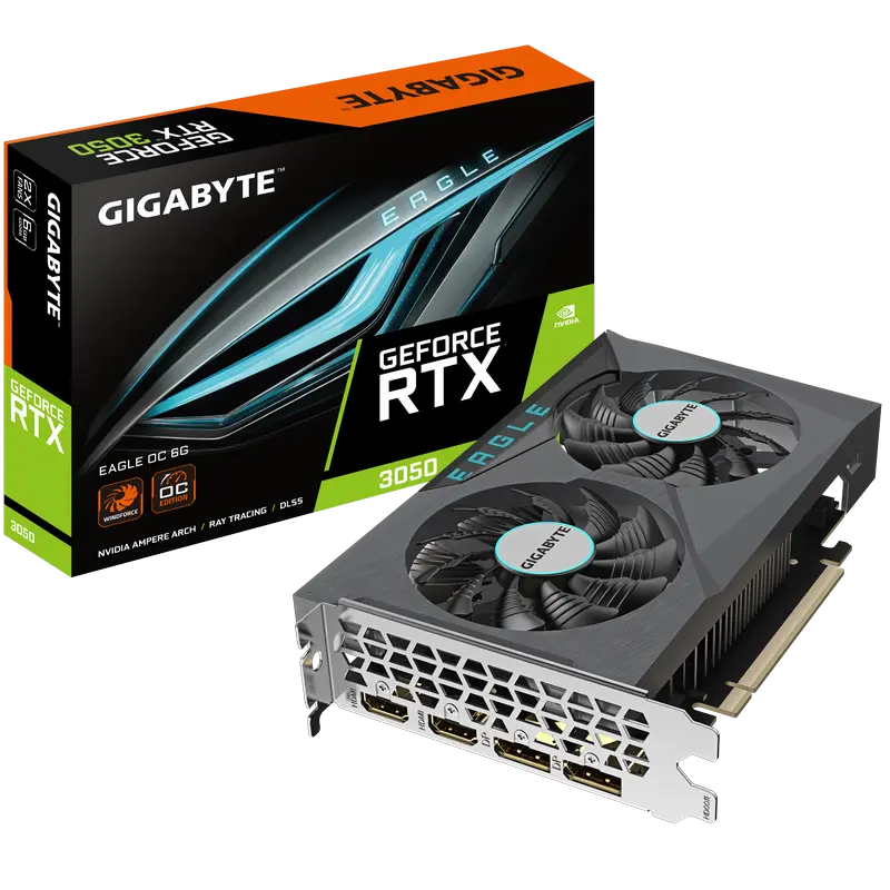 VGA Gigabyte RTX3050 6GB GDDR6 Eagle OC (GV-N3050EAGLE OC-6GD)