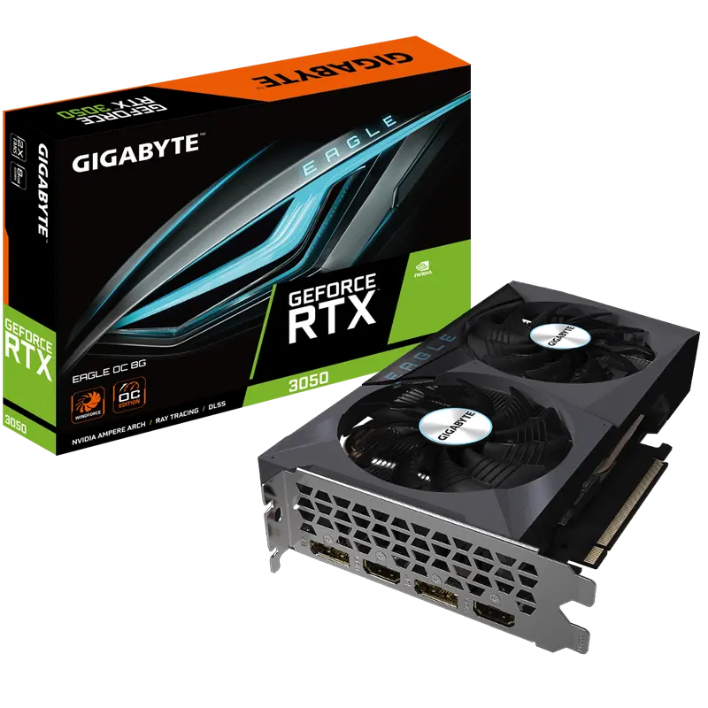 VGA Gigabyte RTX3050 8GB GDDR6 Eagle OC (GV-N3050EAGLE OC-8GD)