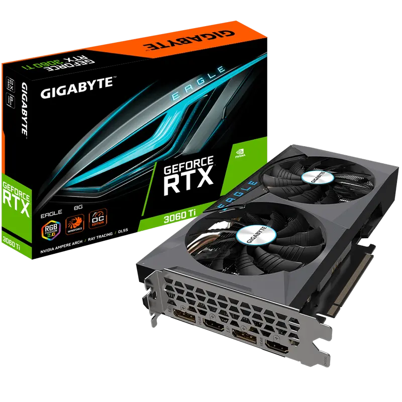 VGA Gigabyte RTX3060Ti 8GB GDDR6 Eagle (GV-N306TEAGLE-8GD)