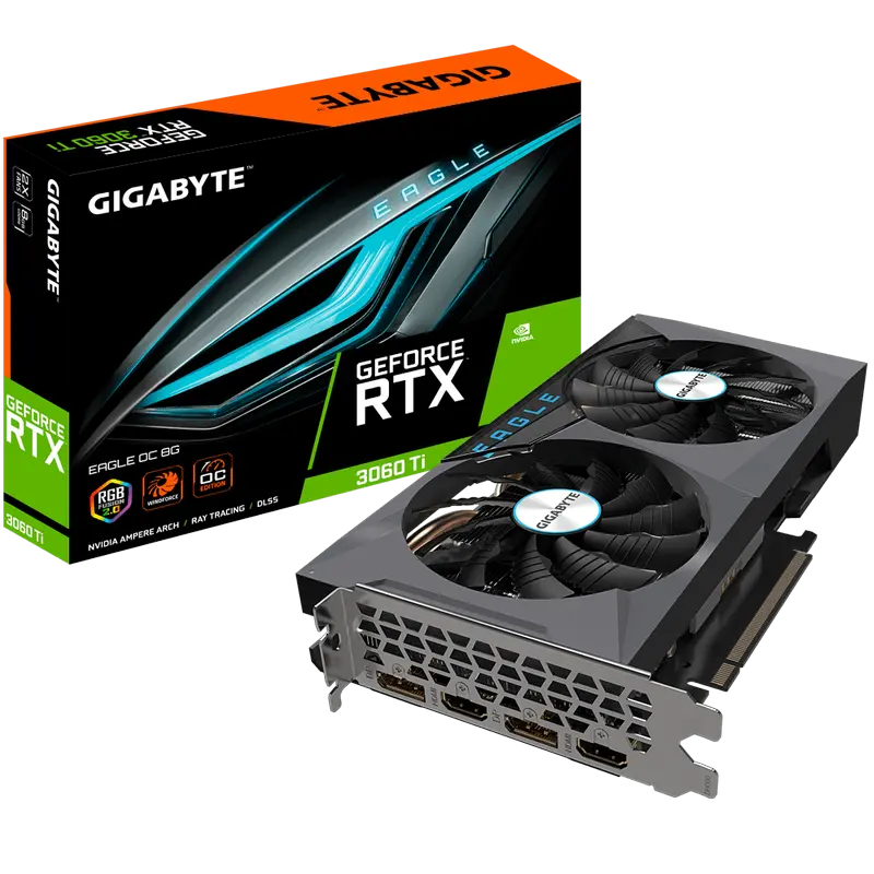 VGA Gigabyte RTX3060Ti 8GB GDDR6 Eagle OC (GV-N306TEAGLE OC-8GD)