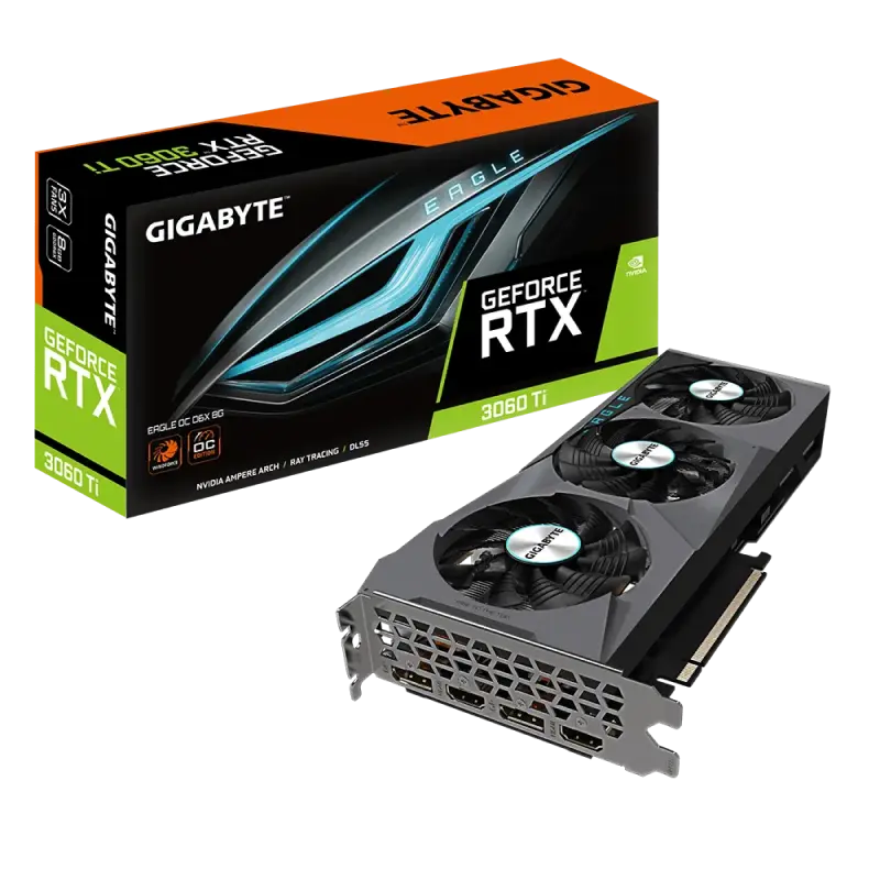 VGA Gigabyte RTX3060Ti 8GB GDDR6 Eagle OC (GV-N306TXEAGLE OC-8GD)