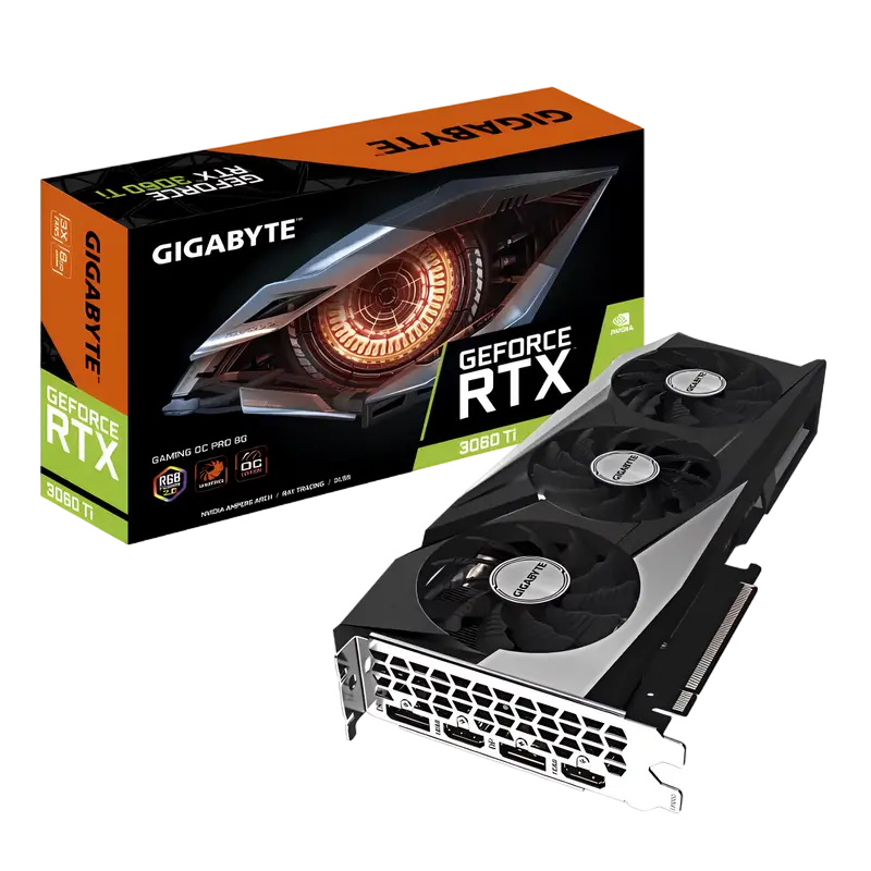 VGA Gigabyte RTX3060Ti 8GB GDDR6 Gaming OC Pro (GV-N306TGAMINGOC PRO-8GD)