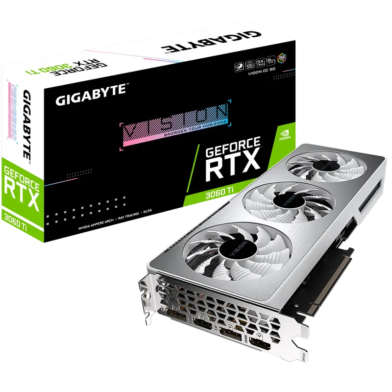 VGA Gigabyte RTX3060Ti 8GB GDDR6 Vision OC (GV-N306TVISION OC-8GD)