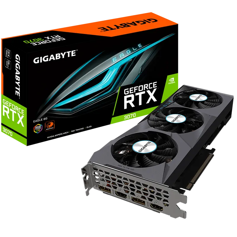 VGA Gigabyte RTX3070 8GB GDDR6 Eagle (GV-N3070EAGLE-8GD)