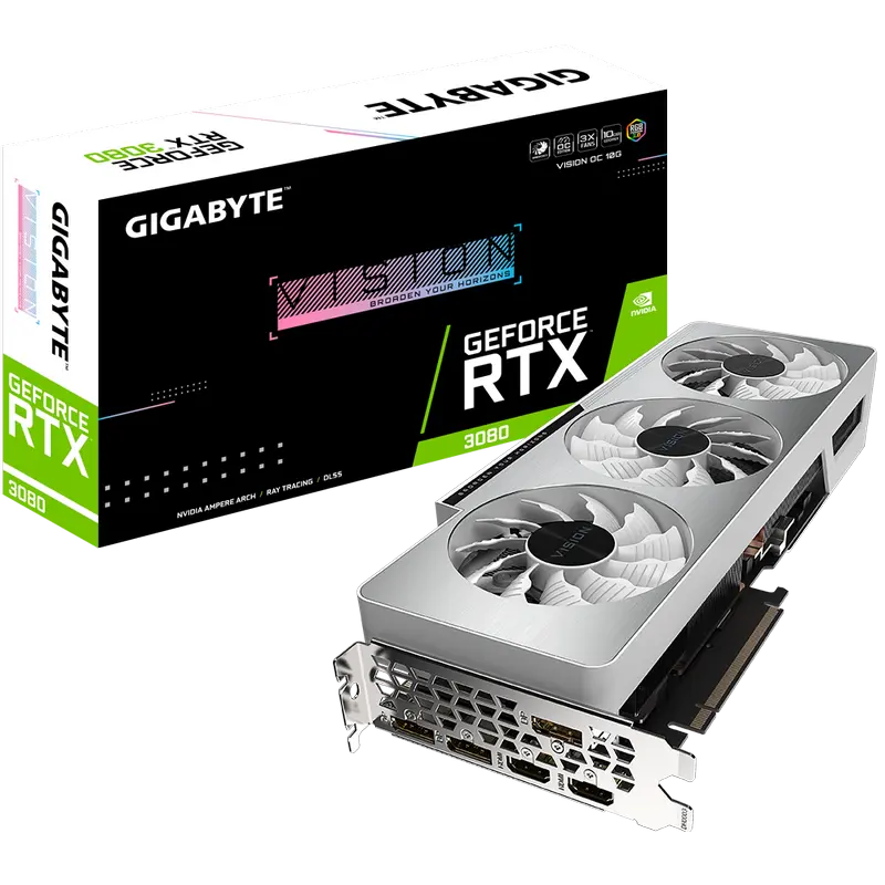 VGA Gigabyte RTX3080 10GB GDDR6X Vision OC (GV-N3080VISION OC-10GD)