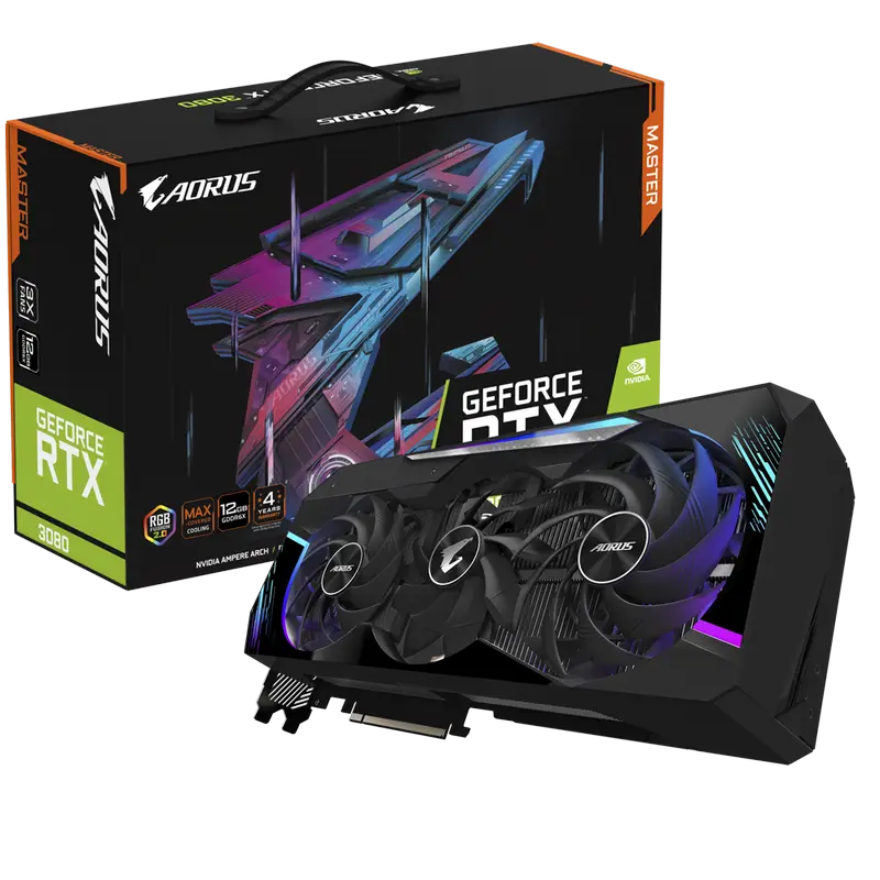 VGA Gigabyte RTX3080 12GB GDDR6X Aorus Master (GV-N3080AORUS M-12GD)