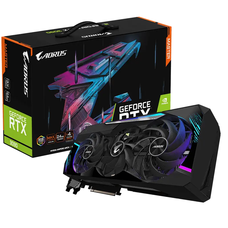 VGA Gigabyte RTX3090 24GB GDDR6X Aorus Master (GV-N3090AORUS M-24GD)