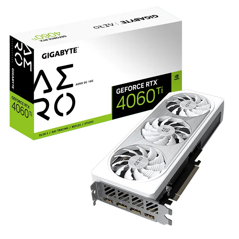 VGA Gigabyte RTX4060Ti 16GB GDDR6X Aero OC (GV-N406TAERO OC-16GD)