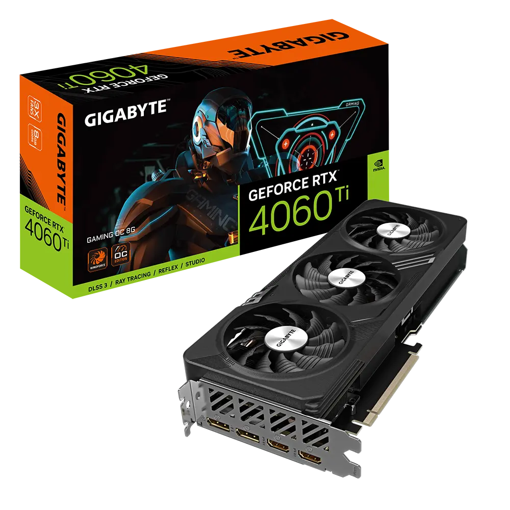 VGA Gigabyte RTX4060Ti 8GB GDDR6 Gaming OC (GV-N406TGAMING OC-8GD)