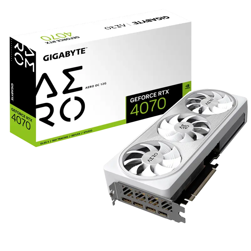 VGA Gigabyte RTX4070 12GB GDDR6X Aero OC (GV-N4070AERO OC-12GD)
