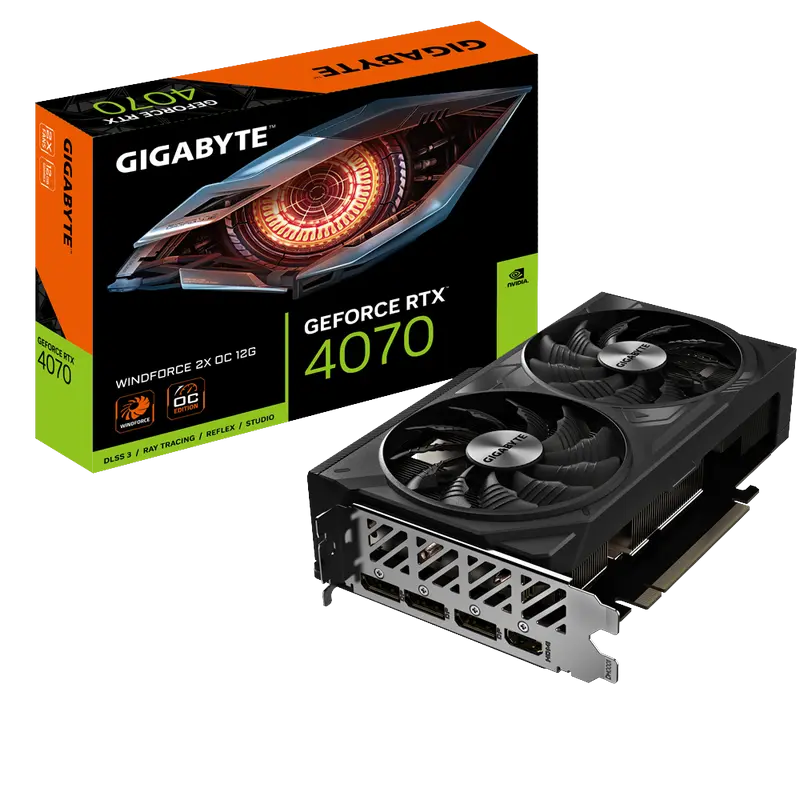 VGA Gigabyte RTX4070 12GB GDDR6X WindForce OC (GV-N4070WF2OC-12GD)