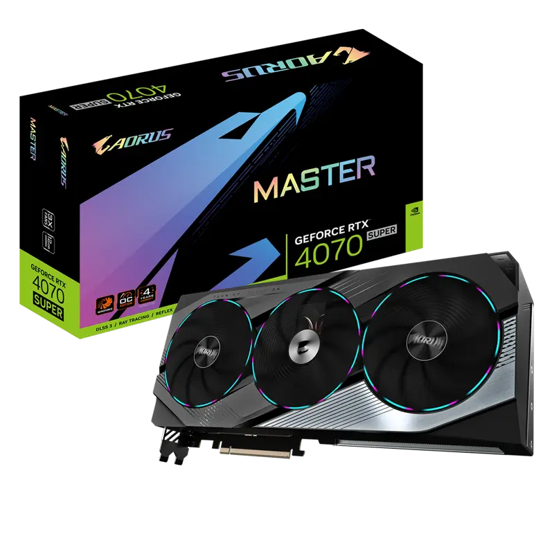 VGA Gigabyte RTX4070 Super 12GB GDDR6X Aorus Master (GV-N407SAORUS M-12GD)
