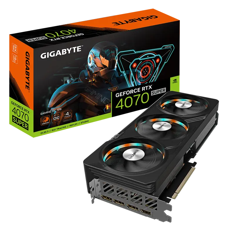 VGA Gigabyte RTX4070 Super 12GB GDDR6X Gaming OC (GV-N407SGAMING OC-12GD)