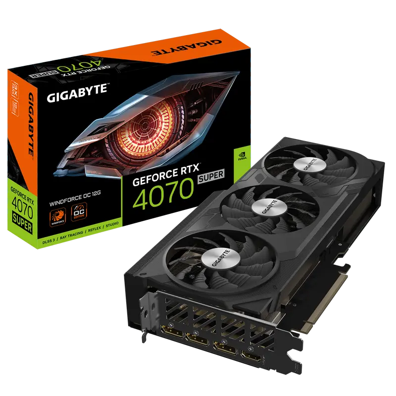 VGA Gigabyte RTX4070 Super 12GB GDDR6X WindForce OC (GV-N407SWF3OC-12GD)