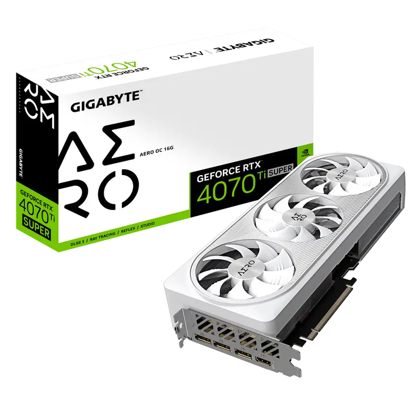 VGA Gigabyte RTX4070Ti Super 16GB GDDR6X Aero OC (GV-N407TSAERO OC-16GD)