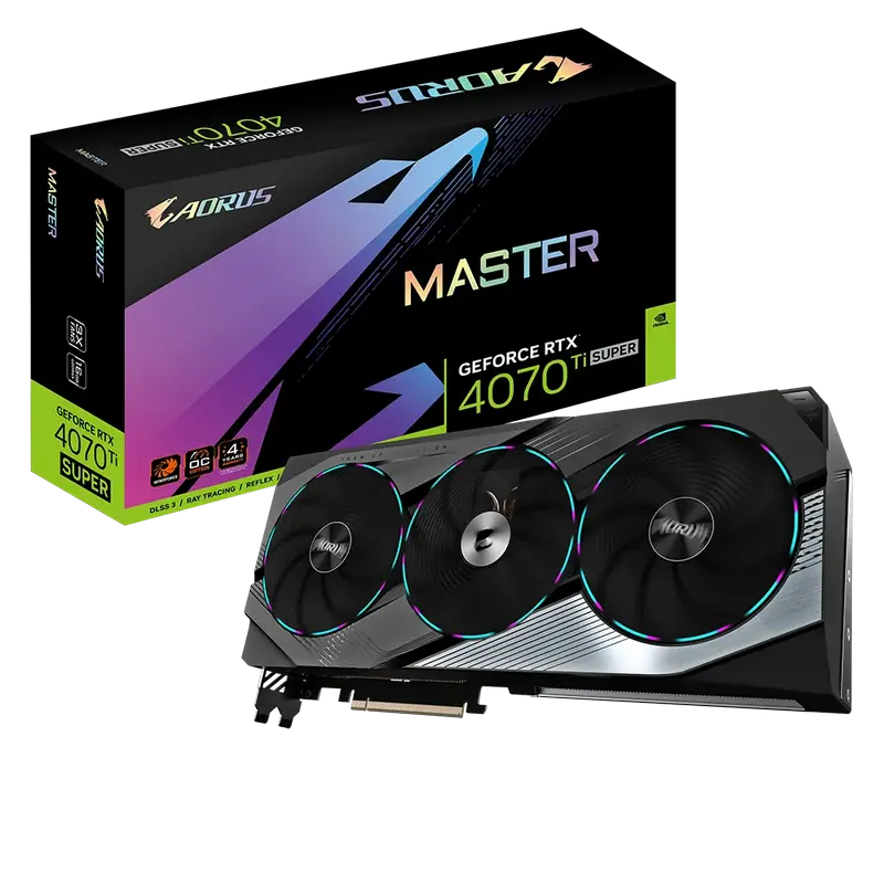VGA Gigabyte RTX4070Ti Super 16GB GDDR6X Aorus Master (GV-N407TSAORUS M-16GD)