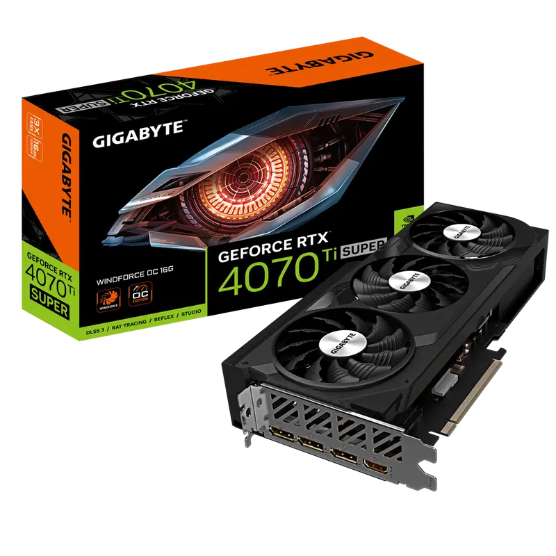 VGA Gigabyte RTX4070Ti Super 16GB GDDR6X WindForce OC (GV-N407TSWF3OC-16GD)