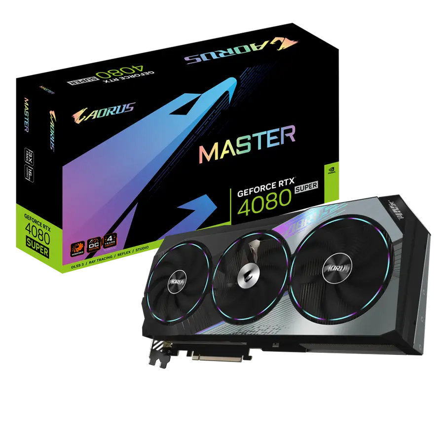VGA Gigabyte RTX4080 Super 16GB GDDR6X Aorus Master (GV-N408SAORUS M-16GD)