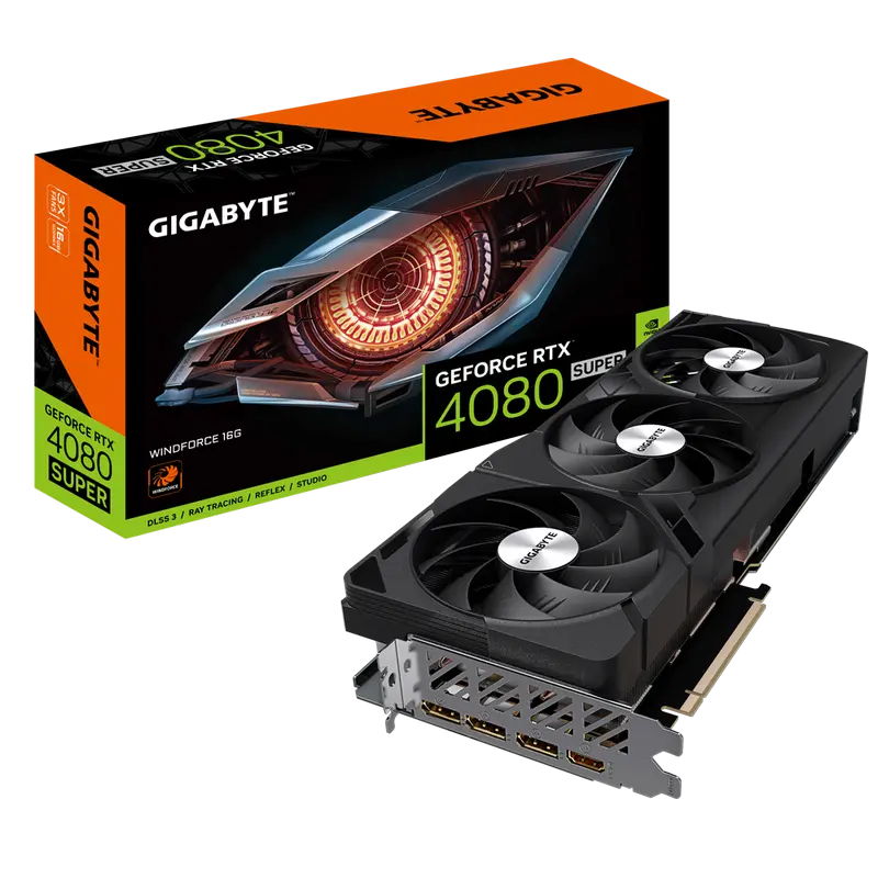 VGA Gigabyte RTX4080 Super 16GB GDDR6X WindForce (GV-N408SWF3V2-16GD)