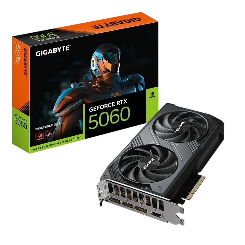 VGA Gigabyte RTX5060 8GB GDDR7 WindForce OC (GV-N5060WF2OC-8GD)