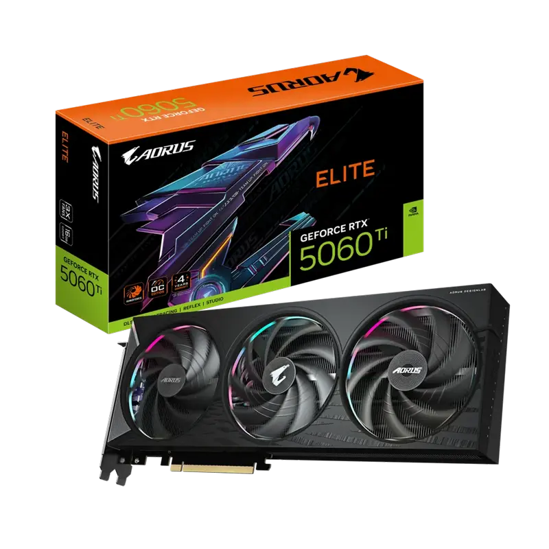 VGA Gigabyte RTX5060Ti 16GB GDDR7 Aorus E (GV-N506TAORUS E-16GD)
