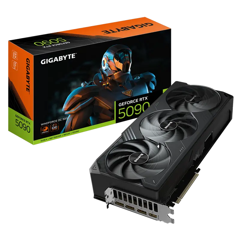 VGA Gigabyte RTX5090 32GB GDDR7 WindForce OC (GV-N5090WF3OC-32GD)