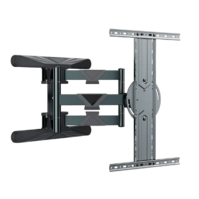 Wall Mount Gembird "WM-80STR-01" Black 40"-80", 60kg, VESA:up 600x400, Wall dist:61 - 506mm, ±50°