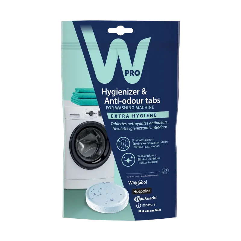 Washing machine hygienizer & anti-odour tabs Wpro 3 tabs x 40 g 484000001180