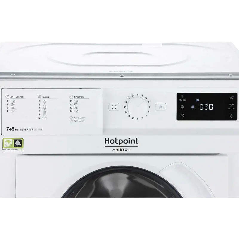 Whirlpool Masina de spalat cu uscator incorporabila Hotpoint-Ariston BI WDWG 75148 EU 7/5 kg, imagine suplimentară 8