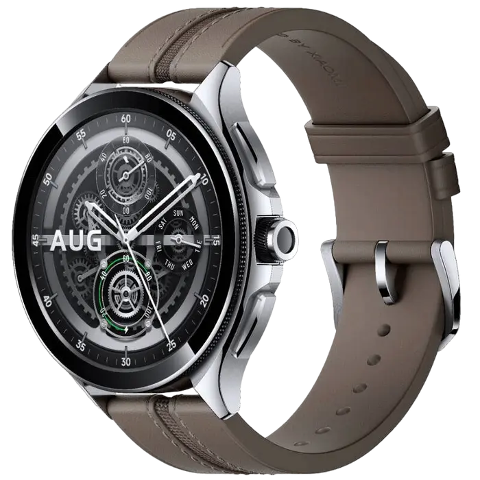 Xiaomi Watch 2 Pro - Bluetooth® Silver Case with Brown Leather Strap